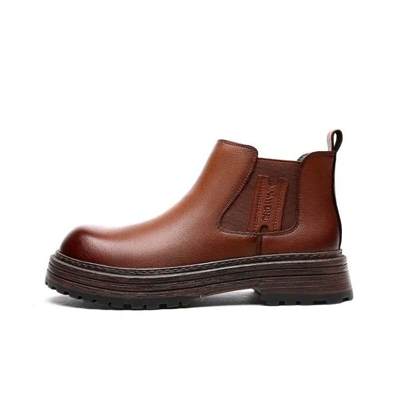 CROWN Chelsea Boots Men Dark Brown-5