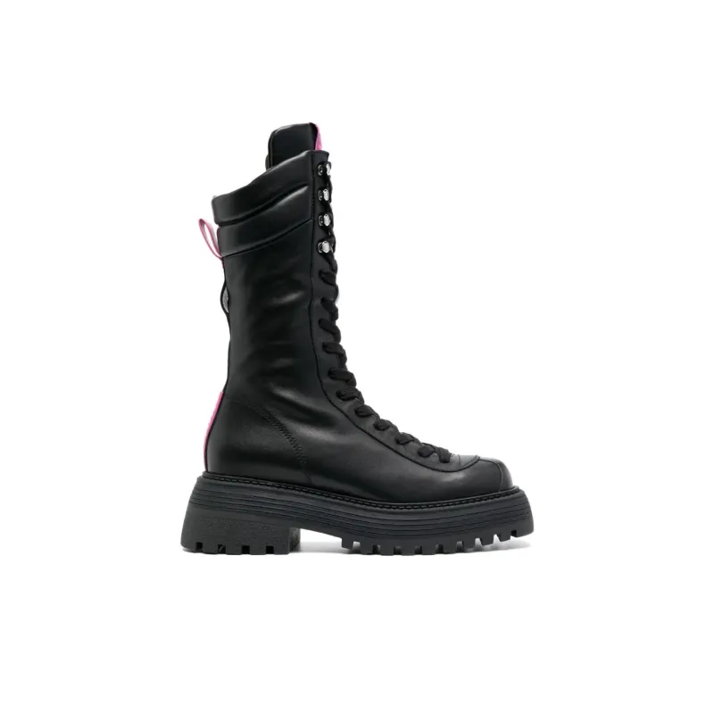 3Juin Logo-patch Leather Boots-1