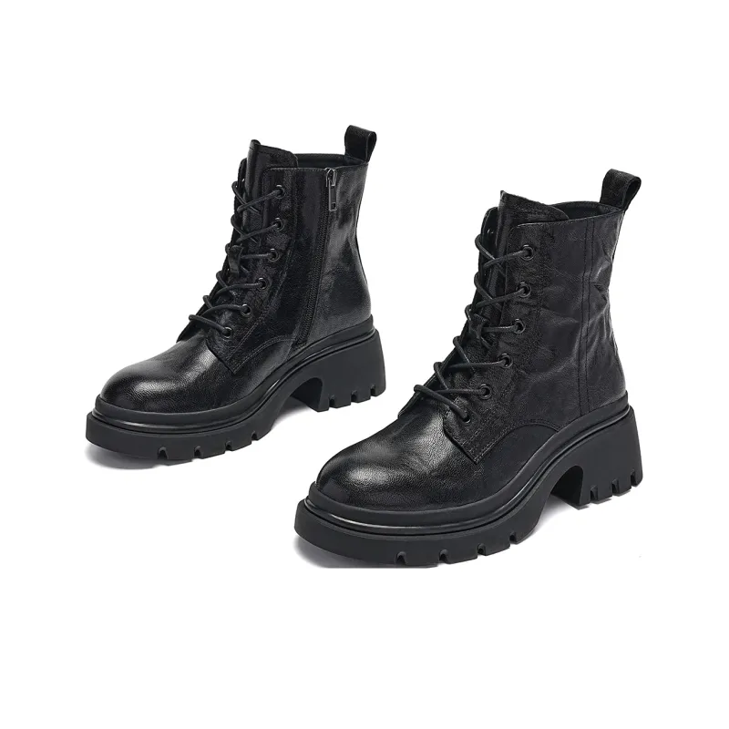 EBLAN Martin Boot Women's Black-1