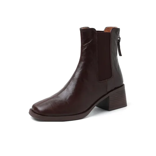 XIAOAJUE Short Chelsea Boots 5.5cm Women's