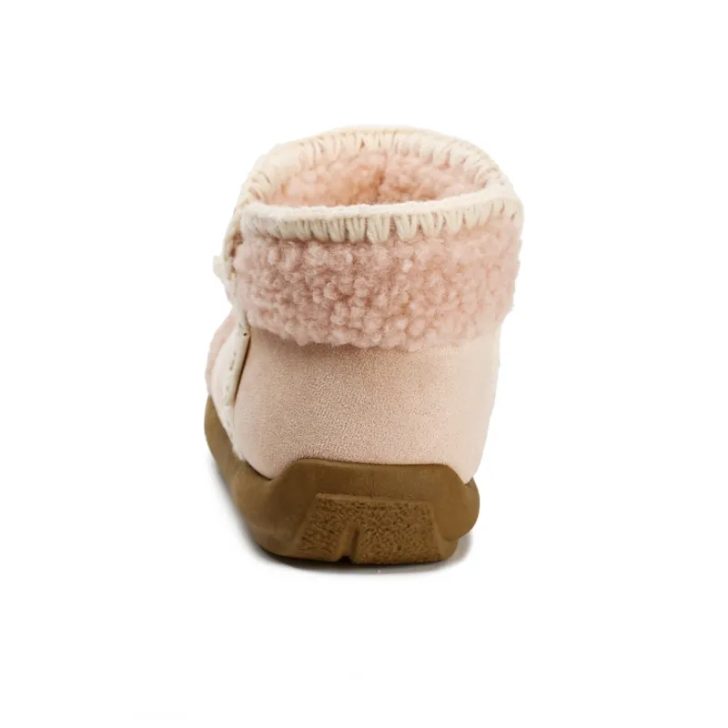 Zun'er Warm And Wear-Resistant Short Snow Boots Women's Pink-4