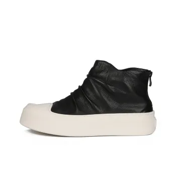 Thai Points Ankle Boots Medium Heel Men's Black