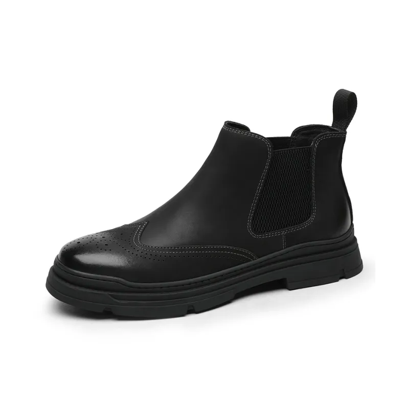 CROWN Chelsea Boots Men's Charcoal Gray-1