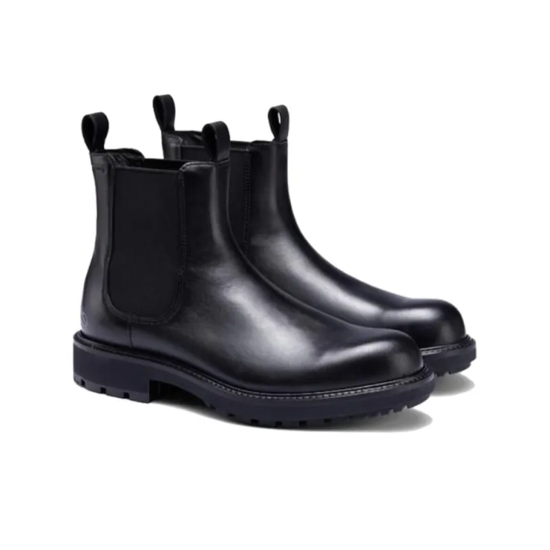Ecco Short Chelsea Boots Men's Black-5