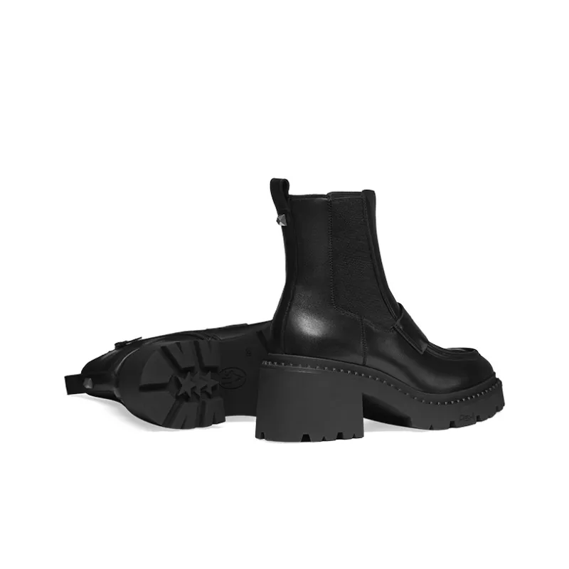ASH NASTY Collection Short Chelsea Boots Women's Black-3