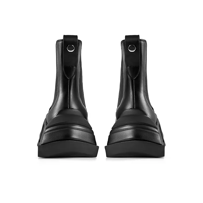 CHERYKALLY 12cm Ankle Boots 6cm Women's White Black-9