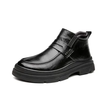 EGCHI Ankle Boots Men Black/Brown