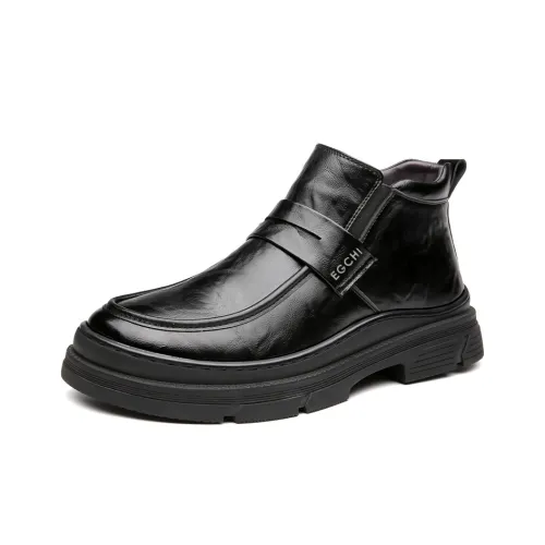 EGCHI Ankle Boots Men Black/Brown