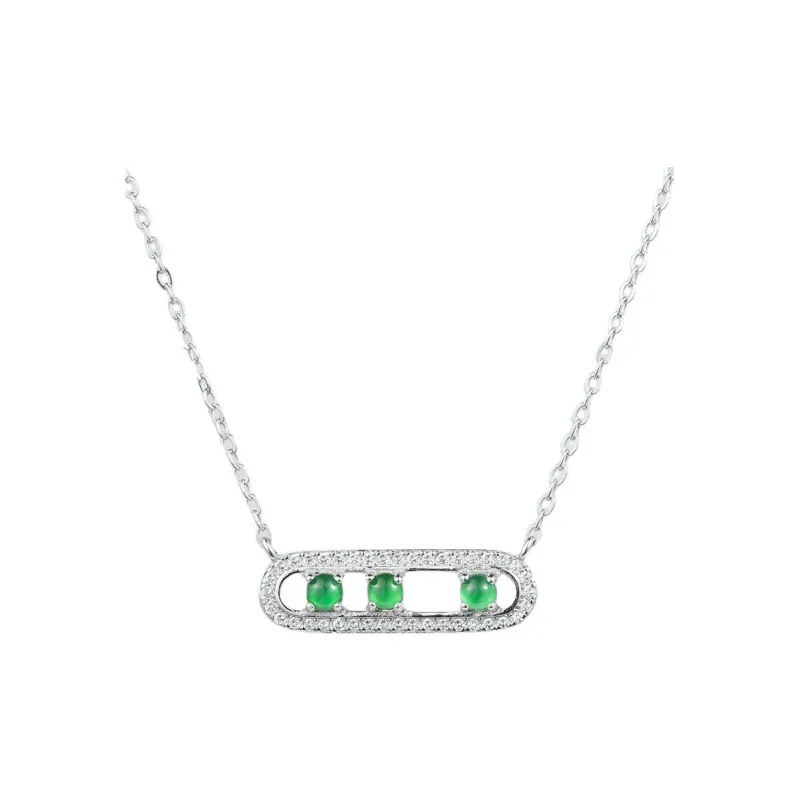 Oriental Jade Ice Glutinous Jadeite Necklaces Women's-0