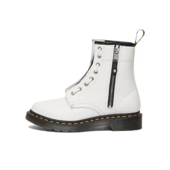 Dr.Martens 1460 Double Zip Leather Lace Up Boots 'White' Women's