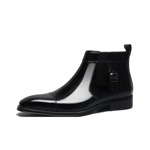 Bansley Chelsea Boots Men Gold Polished