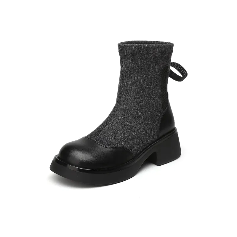 DAPHNE Ankle Boots Women's Black/Blue-1