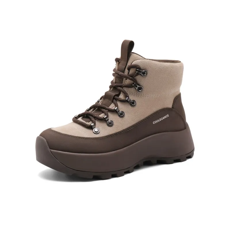 BELLE Ankle Boots 4.5CM Women's Black Apricot Coffee-6