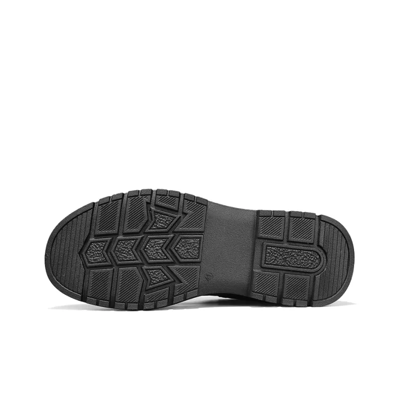 HUANQIU Ankle Length Martin Boot Men's Black-5
