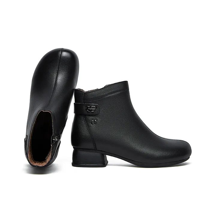 HANG TEN Ankle Boots Women's Black/New Brown-4