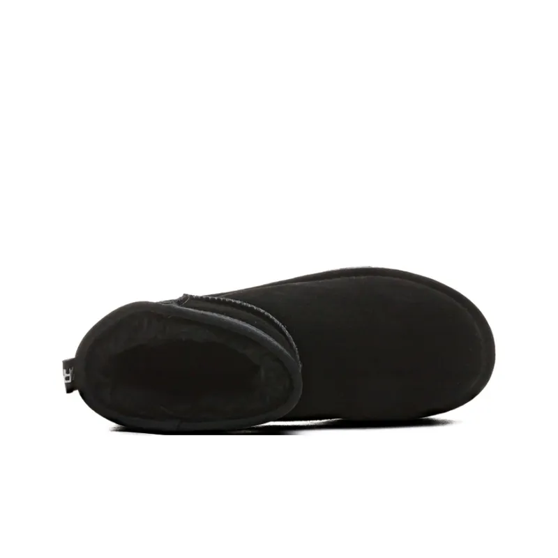 Warrior Wear Resistant Slip Resistant Short Snow Boots Unisex Black-2
