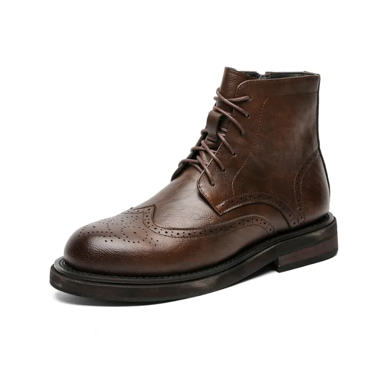 Chi Wolf Ankle Boots Men Black/Brown-1