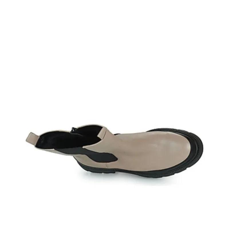 Gabor Short Chelsea Boots 5cm Women's Beige Black-2