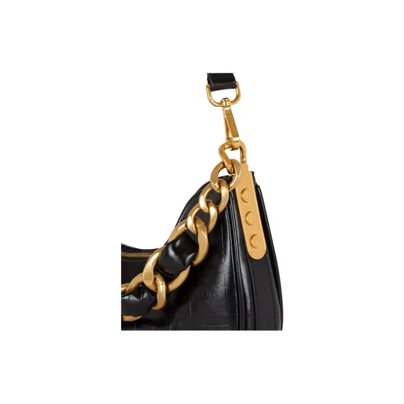 BALMAIN 1945 Soft Moon Shoulder Bag-4