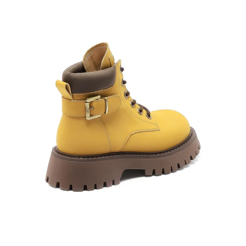 SMILEY Martin Boots Women's Yellow-3