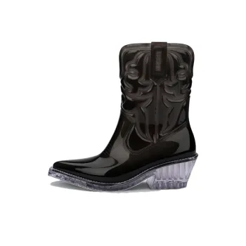 Melissa Rain Boots Women's Crystal Transparent/Black Transparent/Pink Transparent