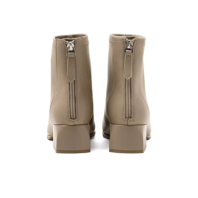 COMELY Ankle Boots Women's Ecru, Milk Tea, Black-29