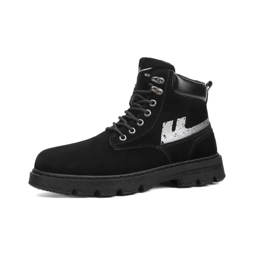 Warrior Short Mid Calf Martin Boot Men's Black