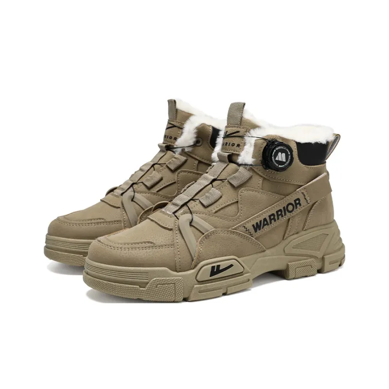 Warrior Warm Height Increasing Crew Snow Boots Unisex Khaki-1