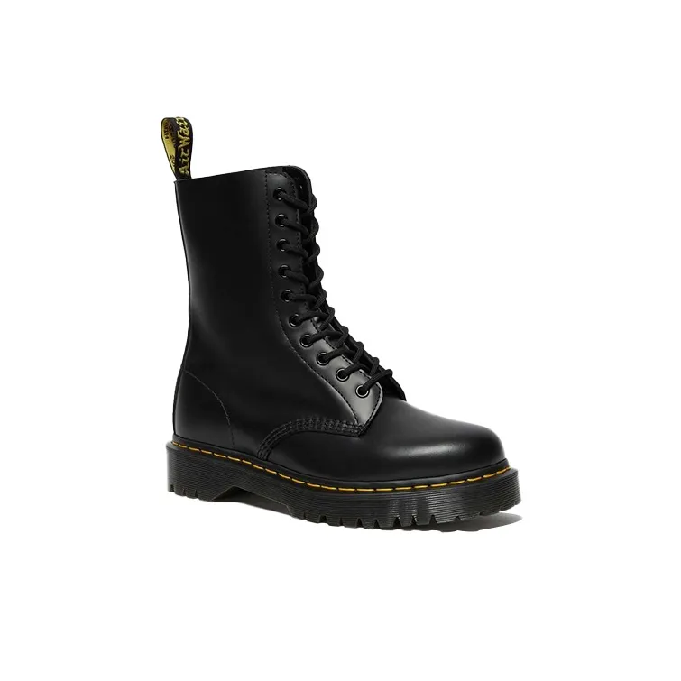 Dr.Martens 1490 Bex Smooth Leather Mid Calf Boots 'Black'-1