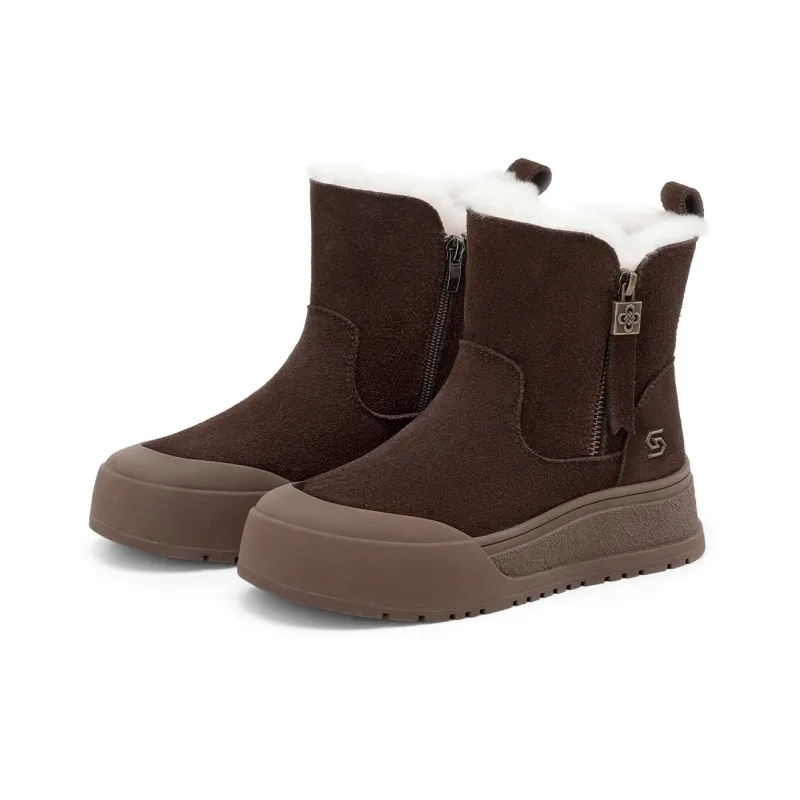 ST&SAT Thermal Abrasion Resistant Height Increasing Coverage Short Snow Boots Women's-12