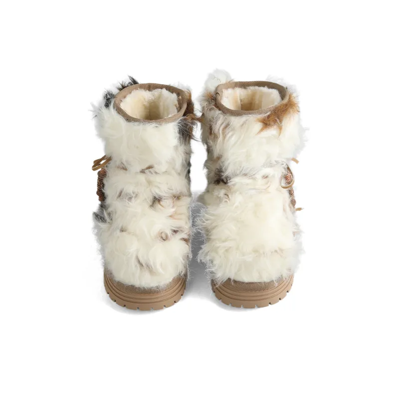 DOLIN COLLECTION Yak Platform Height Increasing Fuzzy Snow Boots Women's Multicolor Size Suggestion Consider 1 Size Up-2