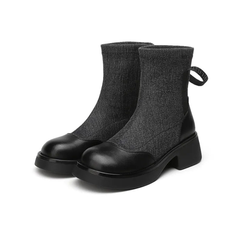 DAPHNE Ankle Boots Women's Black/Blue-8