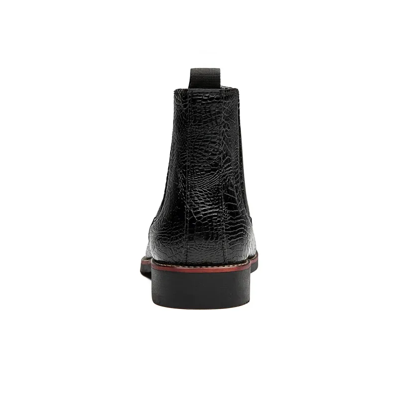 CHINT Short Chelsea Boots Men's Black-3