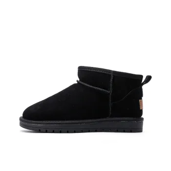 PAUL FRANK Wear-Resistant Slip-Resistant Warm Short Snow Boots Unisex Black
