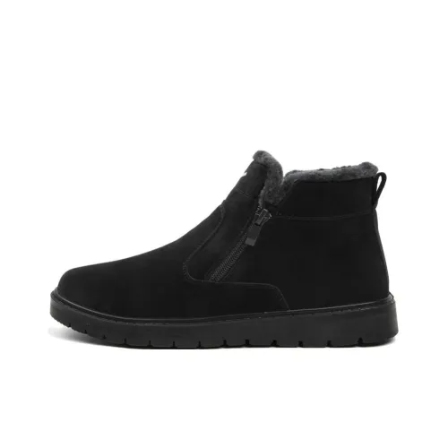 Warrior Short Mid Calf Snow Boots Men's Black