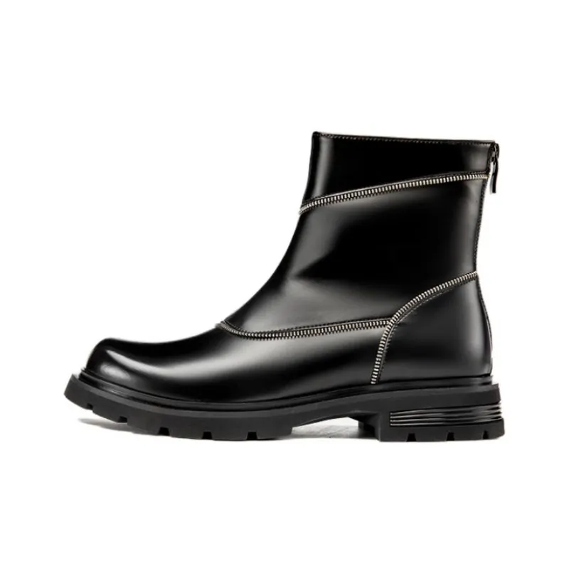 AOKANG Ankle Boots 3.3cm Men's Black-0