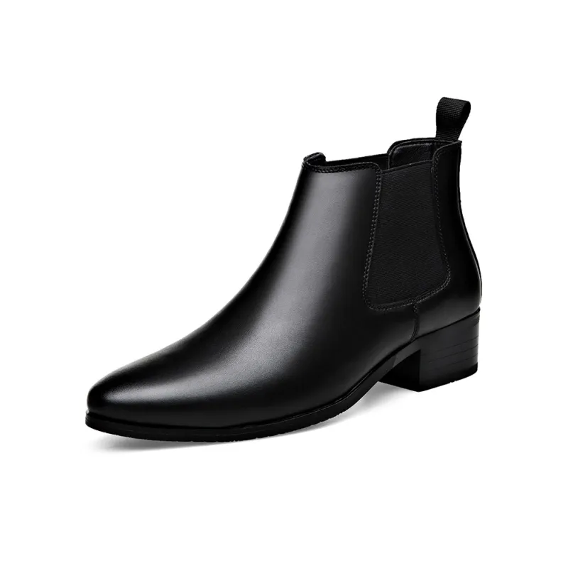 Romon Chelsea Boots Men Black Brown-1