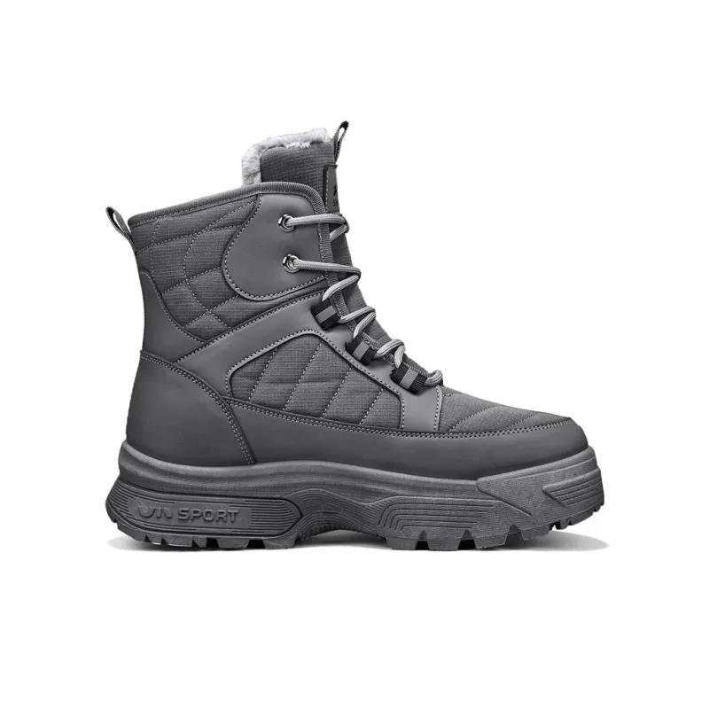 Binary Wear Resistant Cushioning Coverage Short Snow Boots Men's Gray-1