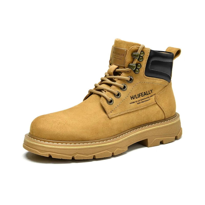 HLA Wear-Resistant Short Outdoor Boots 3.5cm Men's-37