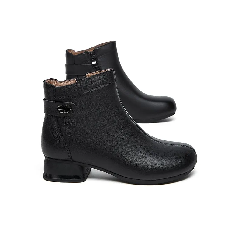 HANG TEN Ankle Boots Women's Black/New Brown-3