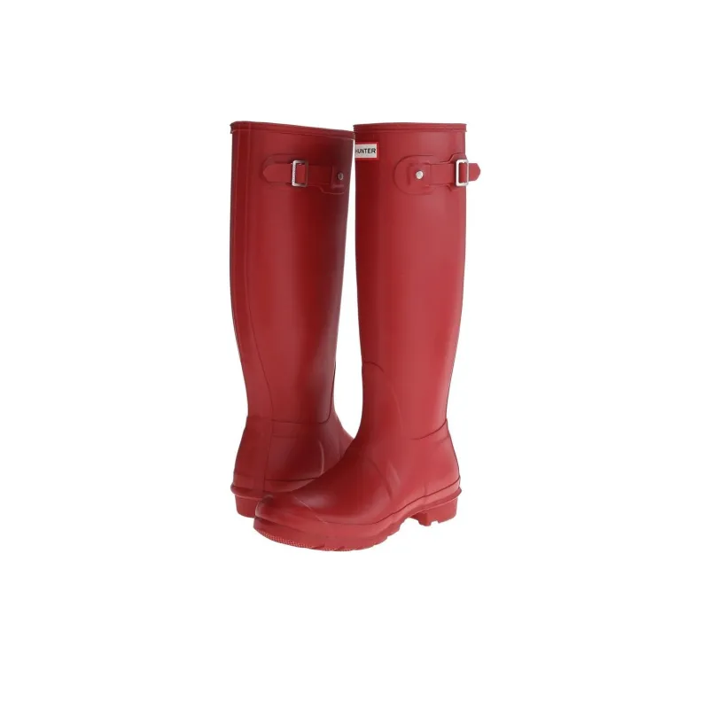 HUNTER Waterproof And Wear resistant Rain Boots Women's Red-3