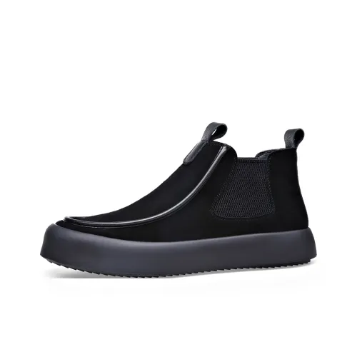LUOMAIKE Ankle Length Chelsea Boots Men's Black