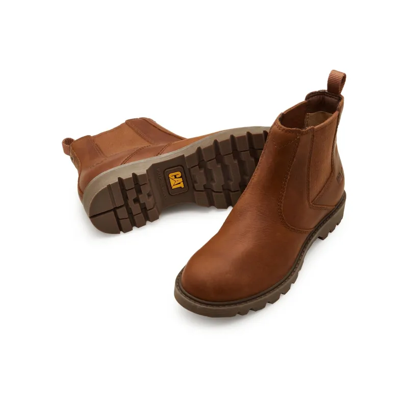 CAT Warm Water Resistant Wear Resistant Cushioning Short Outdoor Boots Women's Brown-1