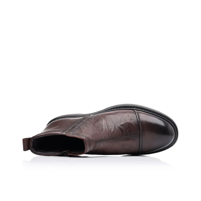 GZZ Ankle Boots Men Black/Brown-13
