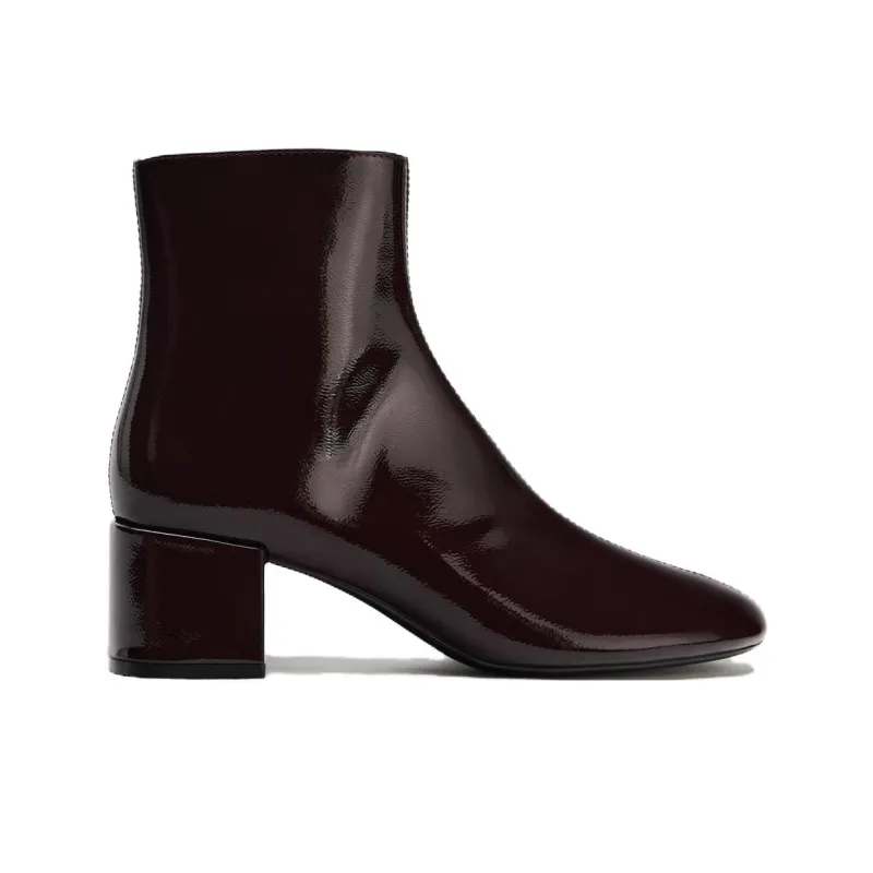 ZARA Ankle Boots Women's Bright Red-1