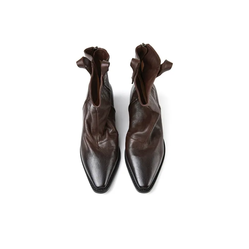Marie Claire Ankle Boots 4.7cm Women's Lava Nama Chocolate Brown-2
