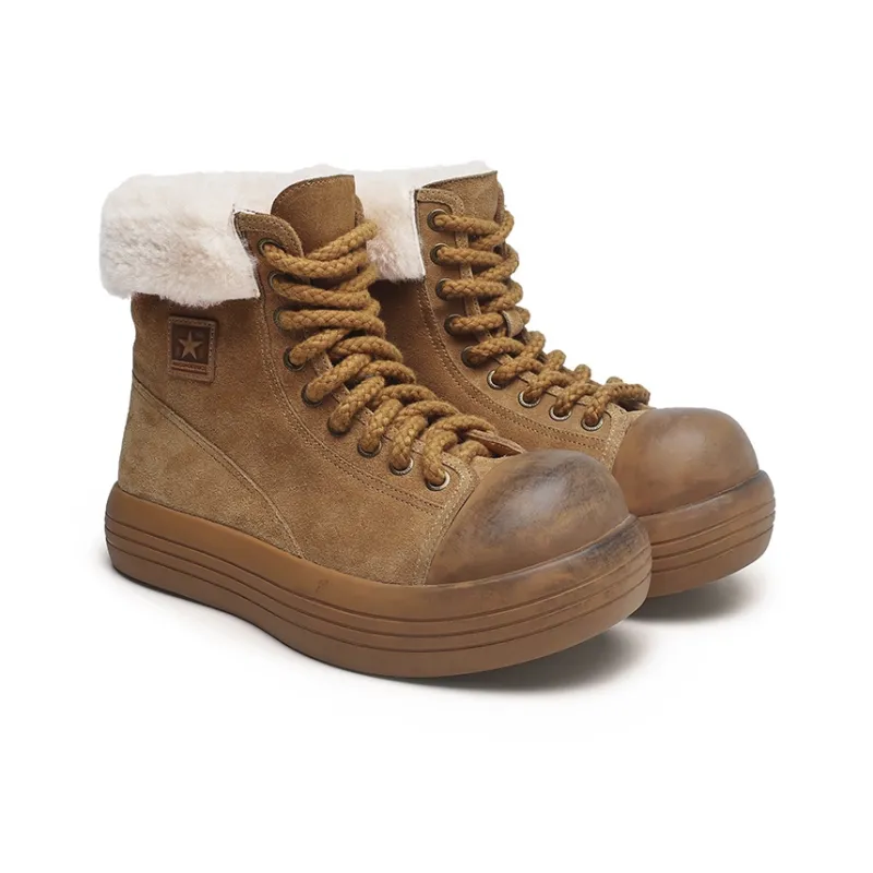 FAPAI Warm Water Resistant Wear Resistant Cushioning Coverage Short Snow Boots Unisex-12