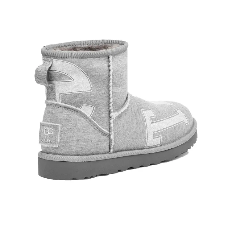 UGG Telfar X UGG Fleece Mini Cozy Snow Boots Unisex Gray-1