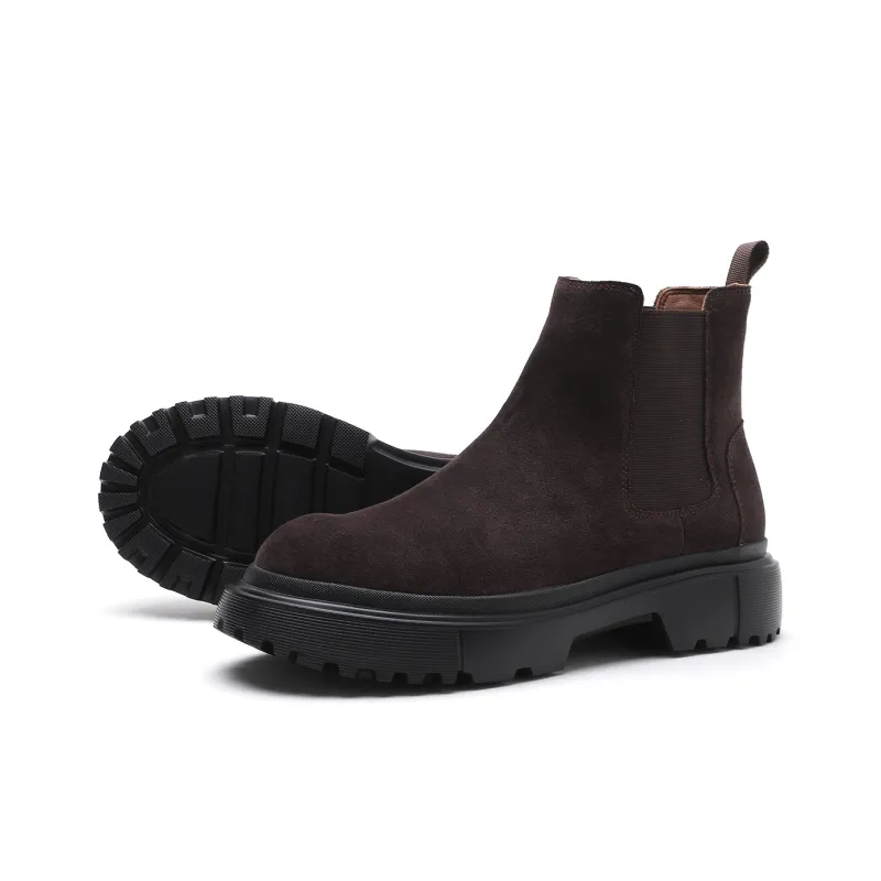 ELLE HOMME Crew Chelsea Boots Men's Brown-2