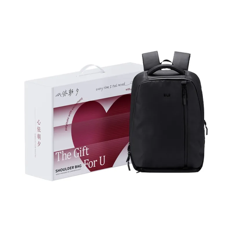 HLA Polyester Backpack Medium Size Men's Black-8